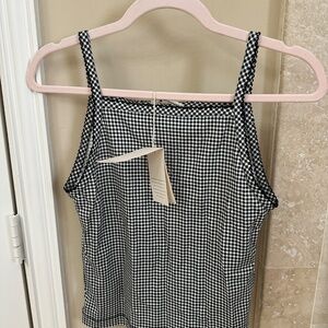 NWT DOEN Angie tank, check, size s